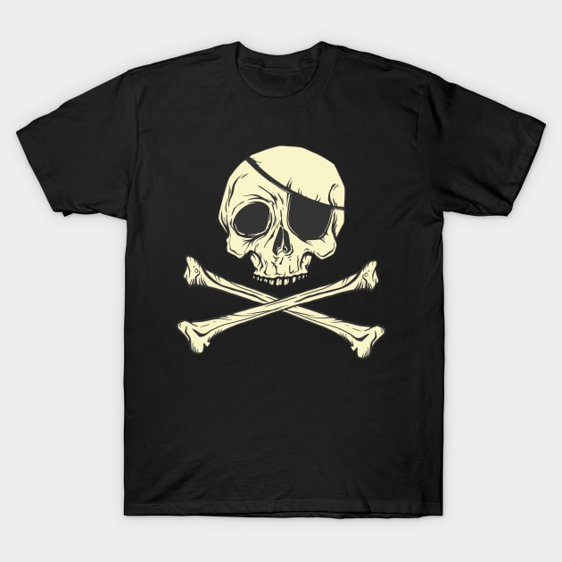 Pirate Skull T-Shirt by Imaginariux